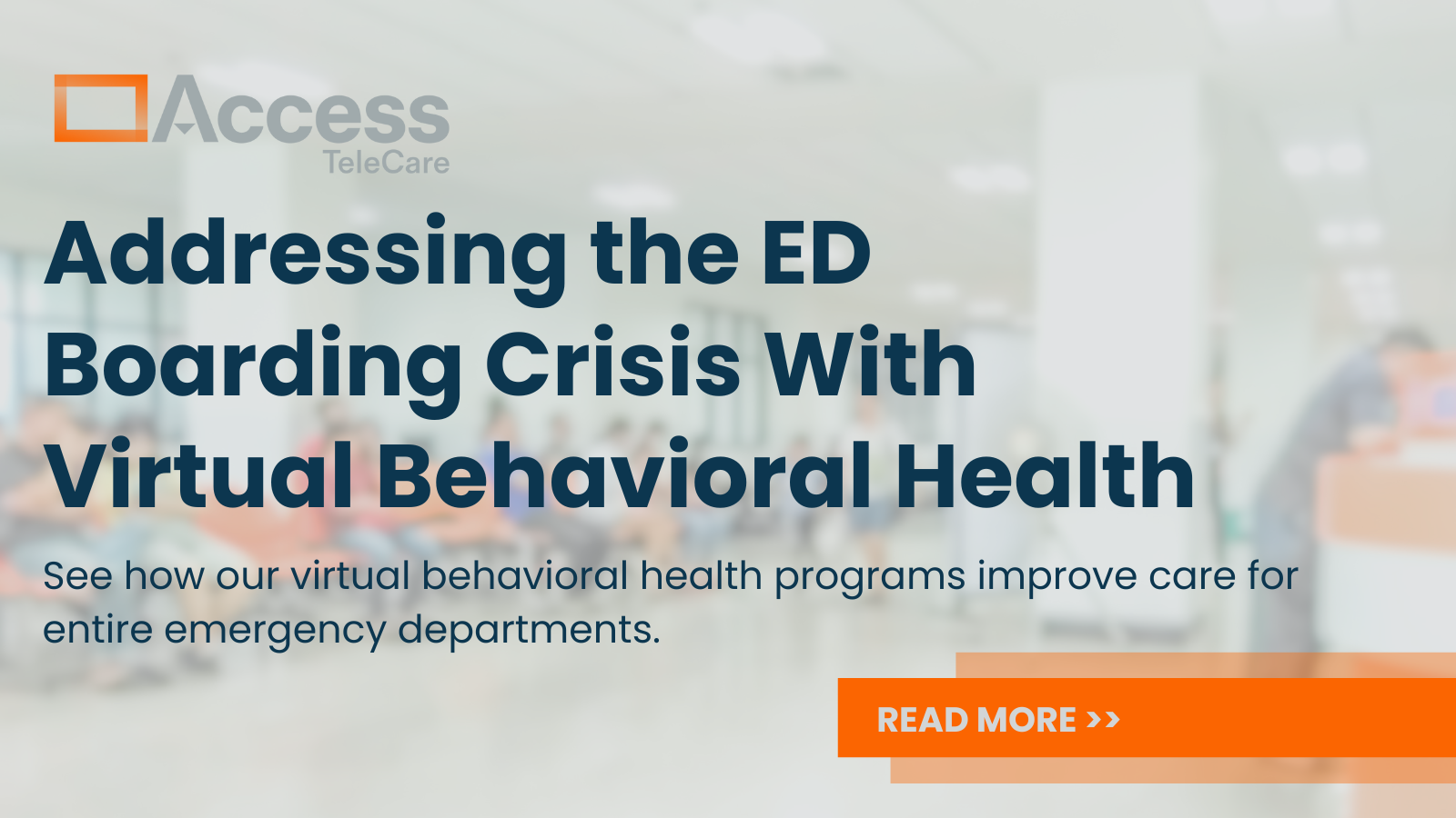 Access TeleCare telepsychiatry helps address the ED Boarding crisis with timely access to psychiatrists