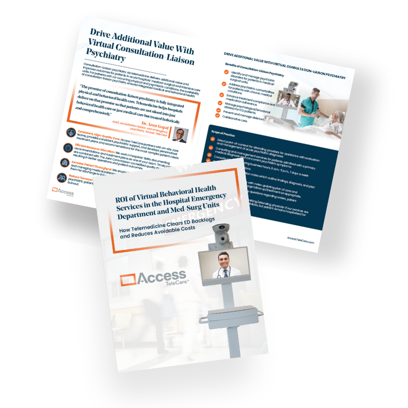 Pages from an Access TeleCare patient case study on a West Nile virus diagnosis